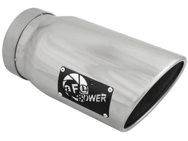 aFe POWER 49T40501-B15 304 Stain Steel Exh Tip 4/" In x 5/" Out x 15/" L Bolt-On